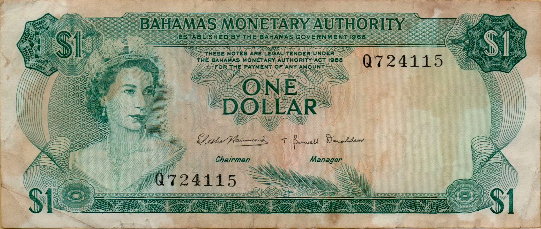 Bahamas 1 1968 VF P-27